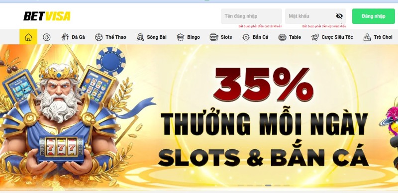 Đăng nhập Betvisa