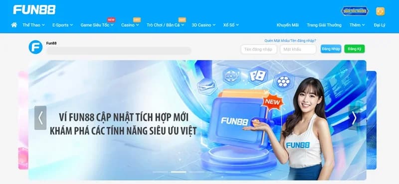 đăng xuất tài khoản Fun88