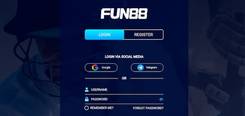 Thông tin đăng nhập Fun88 đơn giản