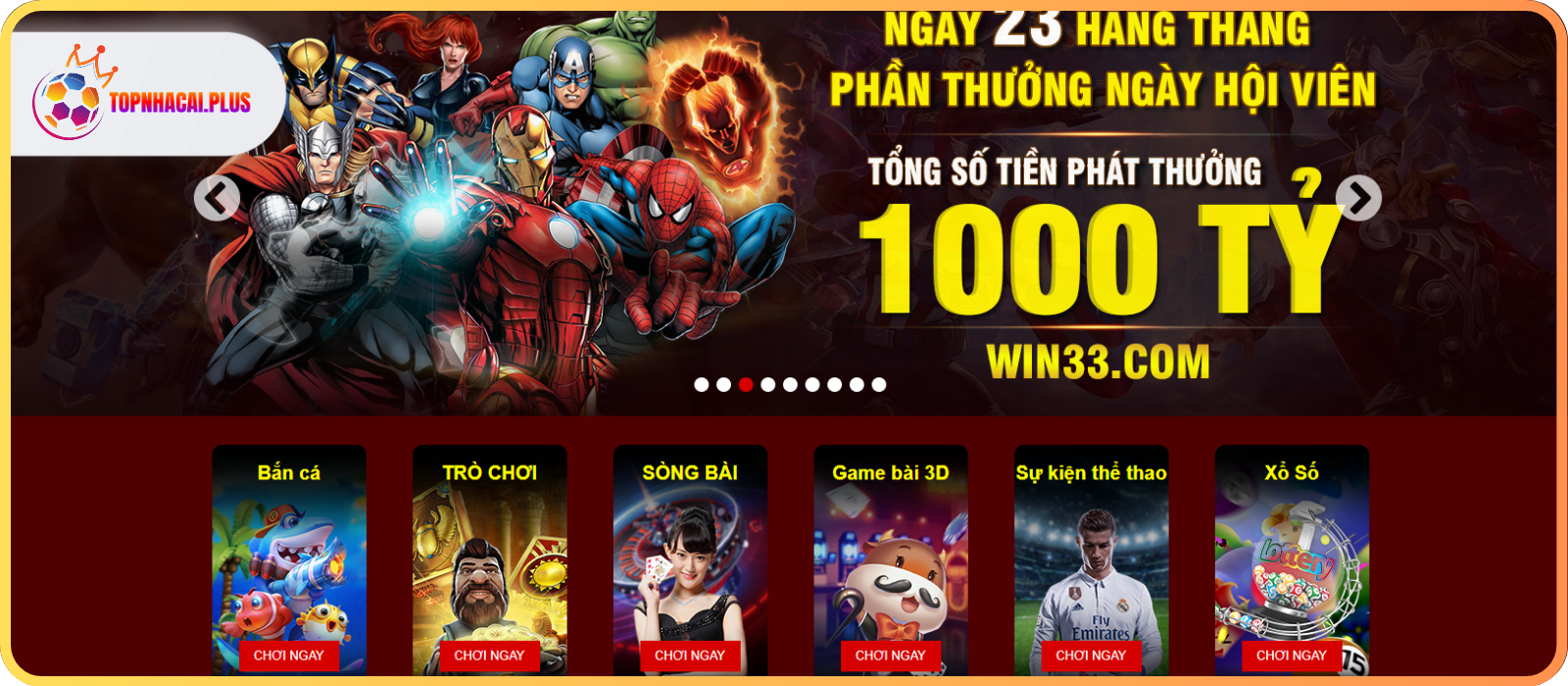 Cảm nhận sòng bài chân thực cùng 33Win