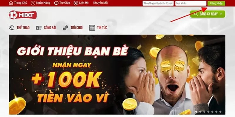 Quy trình đăng nhập MiBet
