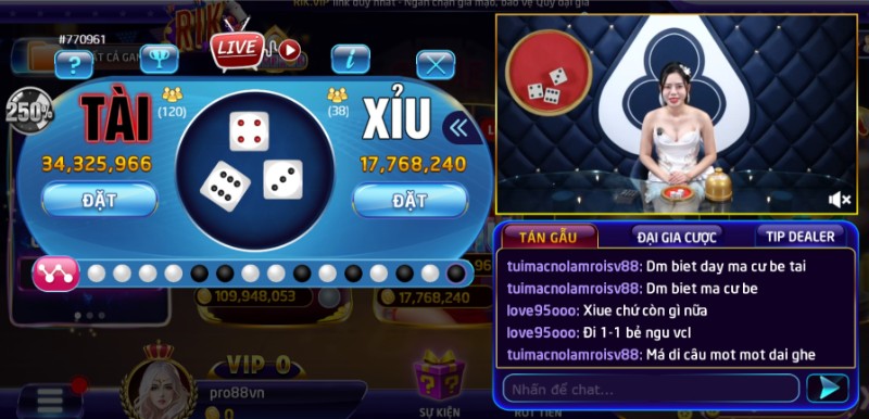 Tài xỉu Rikvip