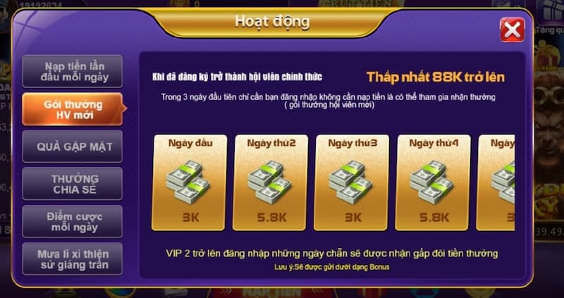 Thủ tục nhận code giá trị từ 68 game bài
