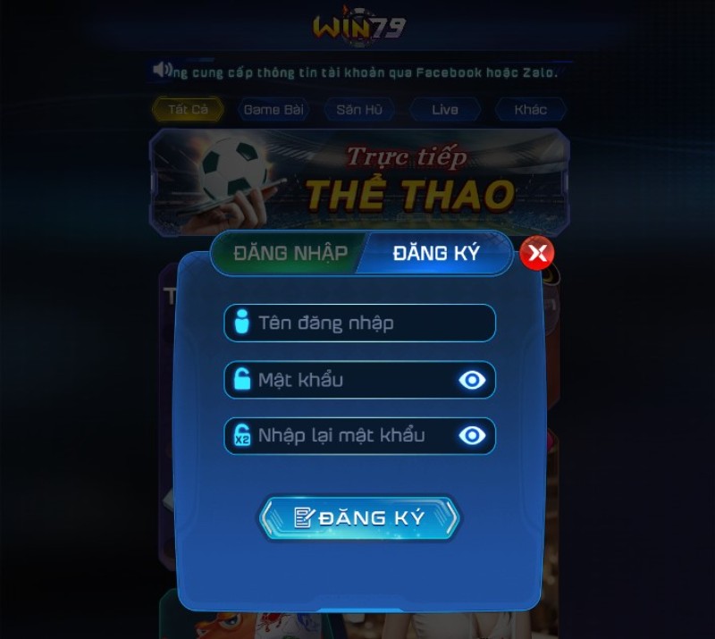 Win79 đăng ký